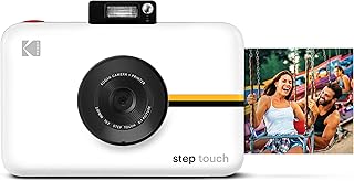 Kodak Step Touch | Цифровая камера 13 Мп и принтер мгновенной печати с 3,5-дюймовым сенсорным ЖК-дисплеем, видеосъемкой в ​​формате HD 1080p, программным обеспечением для редактирования, Bluetooth и технологией Zink Zero Ink | Белый