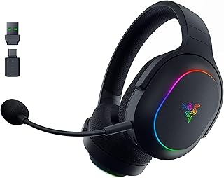 Игровая беспроводная гарнитура Razer Barracuda X Chroma: беспроводная связь 2,4 ГГц и Bluetooth — легкая — RGB-подсветка Chroma — 40-мм динамики — кардиоидный микрофон — 70 часов работы от батареи — для ПК, Mac, PS5, Switch, смартфонов — черная