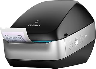 Беспроводной принтер этикеток DYMO LabelWriter | Термопринтер прямого действия. Отлично подходит для этикеток на складе, бейджей, штрихкодов и многого другого. Подключается через Wi-Fi для организации пространства дома и в офисе. Черный цвет.
