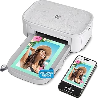 HP Sprocket Studio Plus 4x6" беспроводной фотопринтер мгновенной печати – Wi-Fi, высококачественная сублимационная печать, компактный размер – печатает яркие цветные изображения с устройств iOS и Android – приложение для редактирования забавных и креативных фотографий