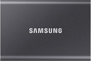 Портативный SSD Samsung T7 — 1 ТБ — внешний SSD с интерфейсом USB 3.2 Gen.2, цвет «титаново-серый» (MU-PC1T0T/WW)