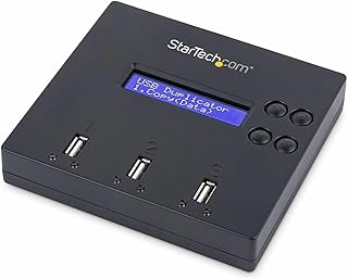 Автономный дубликатор/клонер/стиратель USB-накопителей StarTech.com для 1-2 флешек, копирование/очистка нескольких USB-накопителей, копирование системных файлов/секторное копирование, 1,5 ГБ/мин, трехпроходное стирание, ЖК-дисплей, TAA.