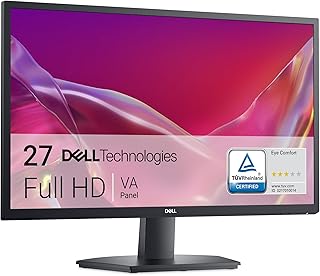 Монитор Dell 27 SE2725H — 27-дюймовый Full HD (1920x1080), VA-панель, функция наклона, сертифицирован TÜV Rheinland по 3-звездочному показателю комфорта для глаз — черный.