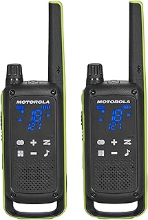 Водонепроницаемая рация Motorola Solutions T803 IP54, дальность действия 35 миль, Bluetooth, с зарядной док-станцией (2 шт., салатовый цвет).