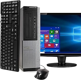 Комплект настольного компьютера Dell, совместимый с Dell Optiplex 7010: четырехъядерный процессор Intel Core i5 3,2 ГГц, 8 ГБ оперативной памяти, жесткий диск 500 ГБ, 19-дюймовый ЖК-экран, DVD-привод, Wi-Fi, клавиатура, мышь, Windows 11 Pro (восстановленный).