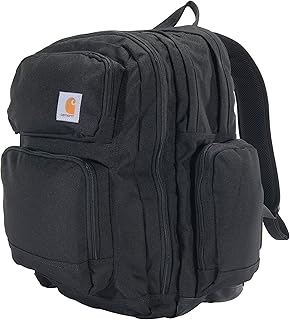 Рюкзак Carhartt 35 л с тремя отделениями, прочный, с отделением для ноутбука и износостойким дном Duravax, черный.