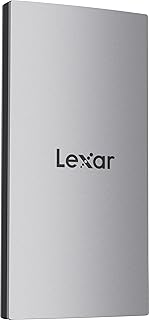Портативный SSD-накопитель Lexar 2 ТБ ES3, скорость чтения до 1050 МБ/с и скорость записи до 1000 МБ/с, совместим с ПК и Mac, планшетами, смартфонами, внешний твердотельный накопитель, серебристый (LES3XXX002T-RNSAU)