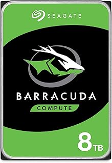 Внутренний жесткий диск Seagate BarraCuda 8 ТБ – 3,5 дюйма SATA 6 Гбит/с, 5400 об/мин, 256 МБ кэш-памяти для настольного ПК (ST8000DMZ04/004)