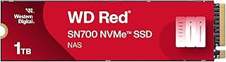 Внутренний твердотельный накопитель Western Digital WD Red SN700 NVMe 1 ТБ для NAS-устройств — Gen3 PCIe, M.2 2280, скорость до 3430 МБ/с — WDS100T1R0C
