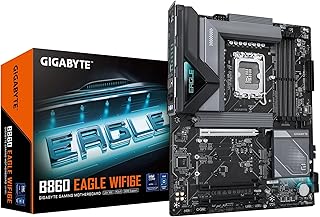 Материнская плата GIGABYTE B860 Eagle WIFI6E Intel Core Ultra (Series 2) LGA 1851, ATX, DDR5, 3X M.2, PCIe 5.0, USB-C, WIFI6E, 2.5GbE LAN, EZ-Latch