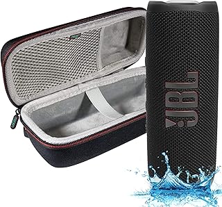 JBL Flip 6 — водонепроницаемая портативная Bluetooth-колонка, мощный звук и глубокие басы, водонепроницаемость IPX7, 12 часов воспроизведения, в комплекте с чехлом Megen Hartshell.