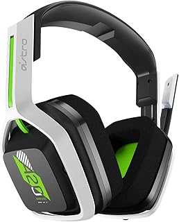 Беспроводная гарнитура ASTRO Gaming A20 Gen 2 для Xbox Series X | S, Xbox One, PC и Mac — белая/зеленая.