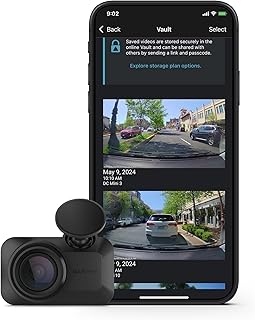Garmin Dash Cam™ Mini 3, ультракомпактный видеорегистратор с разрешением 1080p HD, углом обзора 140 градусов, встроенным поляризационным фильтром Clarity™, голосовым управлением и автоматической записью.