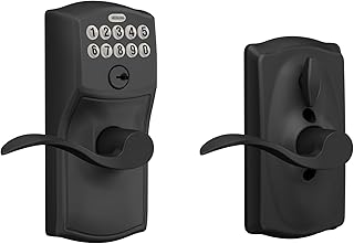 Замок с клавиатурой SCHLAGE FE595 CAM 622 Acc с гибким электронным замком, матовый черный.