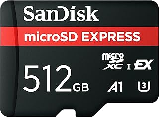 Карта памяти SanDisk microSD Express 512 ГБ - скорость чтения до 880 МБ/с, скорость записи до 650 МБ/с, скорость непрерывной записи 220 МБ/с, класс защиты U3, класс защиты C10 - SDSQXFN-512G-GN4NN