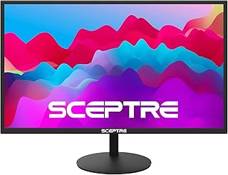 Игровой монитор Sceptre 27 дюймов, Full HD LED, 75 Гц, 2 HDMI, VGA, встроенные динамики, ультратонкий металлический корпус, черный.