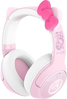 Беспроводная гарнитура Razer Kraken Kitty V2 BT с RGB-подсветкой: Chroma RGB - Bluetooth, 5,2-40 мм динамики - 40 часов работы от батареи с зарядкой Type-C - Hello Kitty & Friends Edition