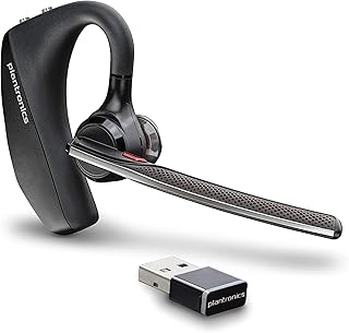 Plantronics - Voyager 5200 UC (Poly) - Bluetooth одноушная (моноакустическая) гарнитура - Совместима с ПК и/или Mac - Работает с Teams, Zoom и другими программами - Шумоподавление