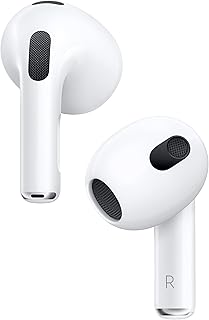 Беспроводные наушники Apple AirPods (3-го поколения), Bluetooth-наушники, персонализированное пространственное звучание, защита от пота и воды, зарядный кейс Lightning в комплекте, до 30 часов автономной работы.