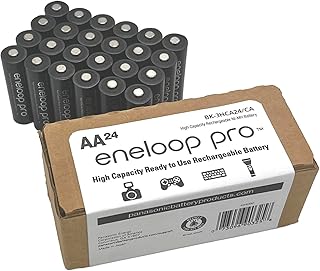 Аккумуляторные батареи Eneloop Panasonic BK-3HCA24/CA Pro AA высокой емкости, никель-металлгидридные, предварительно заряженные, комплект из 24 батарей.