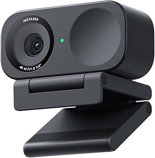 Insta360 Link 2C — веб-камера 4K для ПК/Mac, 1/2-дюймовый сенсор, автоматическое кадрирование, HDR, микрофон с шумоподавлением и ИИ, управление жестами для стриминга, видеозвонков, игр, работает с Zoom, Teams, Twitch и другими приложениями.