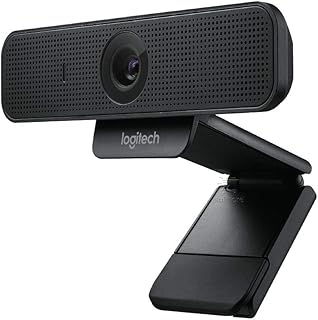 Веб-камера Logitech C925-E, HD 1080p/30fps, видеозвонки, коррекция освещения, автофокус, чистый звук, защитная шторка, совместима со Skype Business, WebEx, Lync, Cisco, ПК/Mac/ноутбук/Macbook — черная.