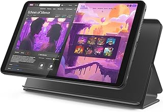 Lenovo Tab One — лёгкий планшет — до 12,5 часов просмотра видео на YouTube — 8,7-дюймовый HD-дисплей — 4 ГБ оперативной памяти — 64 ГБ встроенной памяти — процессор MediaTek Helio G85 — в комплекте чехол-книжка