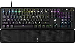 Механическая проводная игровая клавиатура CORSAIR K70 CORE RGB с подставкой для запястий – предварительно смазанные линейные переключатели MLX Red, SOCD, колпачки клавиш из ABS-пластика, шумоподавление, регулятор мультимедиа, QWERTY NA – черная