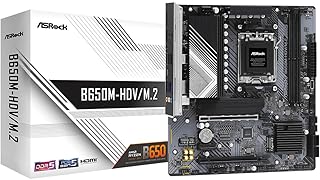 Материнская плата ASRock B650M-HDV/M.2 поддерживает процессоры AMD Ryzen 7000 серии с разъемом AM5.