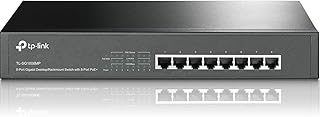 8-портовый гигабитный PoE-коммутатор TP-Link | 8 портов PoE+ по 126 Вт | Подключение и использование без установки драйверов | Ограниченная пожизненная гарантия | Настольный/стоечный монтаж | Приоритетный источник питания | Прочный металлический корпус | Экранированные порты (TL-SG1008MP)