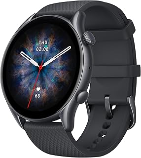 Смарт-часы Amazfit GTR 3 Pro для мужчин, 46 мм, 14 дней автономной работы, GPS, встроенная Alexa, звонки по Bluetooth, фитнес-трекер с более чем 150 спортивными режимами, отслеживание сна и сердечного ритма, для Android и iPhone, черные.