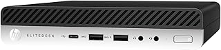 Настольный компьютер HP EliteDesk 705 G4 Mini: четырехъядерный процессор AMD Ryzen 5 Pro 2400GE до 3,8 ГГц, 8 ГБ оперативной памяти DDR4, SSD-накопитель 256 ГБ, Windows 11 Pro (восстановленный).