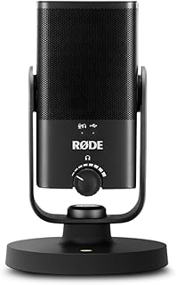 RØDE NT-USB Mini — универсальный конденсаторный USB-микрофон студийного качества с бесплатным программным обеспечением для подкастинга, стриминга, игр, создания музыки, записи вокала и инструментов, черный.