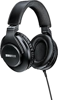 Проводные накладные наушники Shure SRH440A для мониторинга и записи, профессионального студийного уровня, улучшенная частотная характеристика, совместимы со всеми аудиоустройствами, регулируемая и складная конструкция — версия 2022 года.