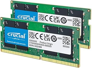 Комплект оперативной памяти Crucial 32 ГБ DDR4 (2x16 ГБ), 3200 МГц (PC4-25600) CL22, SODIMM 260-контактный разъем, возможность понижения частоты до 2933/2666 МГц, совместим с процессорами Intel Core 13-го поколения и AMD Ryzen 7000 - CT2K16G4SFRA32A