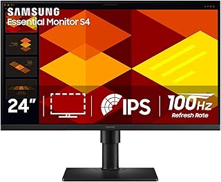 24-дюймовый (S40GD) безрамочный бизнес-монитор Samsung с IPS-панелью, частотой обновления 100 Гц, режимом защиты глаз, эргономичным дизайном, игровым режимом изображения, LS24D402GANXGO, 3-летняя гарантия.