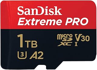 Карта памяти SanDisk Extreme PRO microSDXC UHS-I 1 ТБ + адаптер и RescuePRO Deluxe (для смартфонов, экшн-камер или дронов, A2, Class 10, V30, U3, скорость передачи 200 МБ/с)