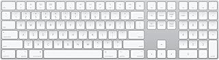 Клавиатура Apple Magic Keyboard с цифровой панелью: беспроводная, Bluetooth, перезаряжаемая. Совместима с Mac, iPad и iPhone; английский язык (США) - белый цвет.