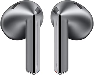 SAMSUNG Galaxy Buds3 (2024, ANC) Водостойкие, с ИИ-переводчиком в реальном времени, беспроводные Bluetooth 5.4, Hi-Fi звук, шумоподавление, сенсорное управление, международная модель (серебристый)