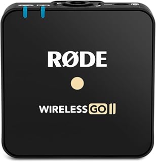 Беспроводной ультракомпактный передатчик RØDE Wireless GO II TX со встроенным микрофоном, функцией записи и дальностью действия до 200 м для видеосъемки, интервью и создания контента (только передатчик).