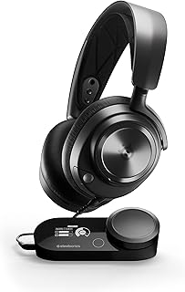 Игровая гарнитура SteelSeries Arctis Nova Pro для различных систем — Премиальные драйверы — Пространственный звук высокого разрешения — GameDAC Gen 2 — ESS Quad-DAC — Микрофон ClearCast — PC, PS5, PS4, Switch (восстановленная)