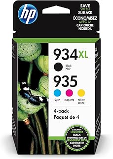 Оригинальные чернильные картриджи HP 935 (голубой, пурпурный, желтый) / 934XL (черный) (4 шт.) | Подходят для принтеров OfficeJet 6810; OfficeJet Pro 6230, 6830 Series | N9H66FN