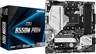 Материнская плата ASRock B550M PRO4 поддерживает процессоры AMD Ryzen™ 3-го поколения AM4 и будущие процессоры AMD Ryzen™.