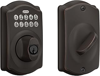Электронный замок с клавиатурой Schlage BE365 V CAM 716 Camelot, цвет «состаренная бронза».