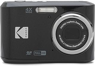 Цифровая фотокамера KODAK PIXPRO Friendly Zoom FZ45-BK с разрешением 16 Мп, 4-кратным оптическим зумом, широкоугольным объективом 27 мм и 2,7-дюймовым ЖК-экраном (черная).