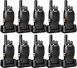 Рации Retevis H-777, портативные рации для взрослых, перезаряжаемые, с большим радиусом действия, ударопрочные, с короткой антенной, для бизнеса и образования (10 шт.)