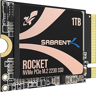 SABRENT Rocket 2230 1TB NVMe SSD – PCIe Gen4 M.2 2230 Внутренний SSD для Steam Deck, Surface Pro, Ultrabook, HTPC – Без DRAM с HMB, до 5 ГБ/с [SB-2130-1TB]