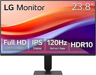 Компьютерный монитор LG 24U411A-B, 24 дюйма, Full HD (1920 x 1080) IPS, 120 Гц, HDR10, режим чтения, защита от мерцания, HDMI, тонкая подставка, черный.
