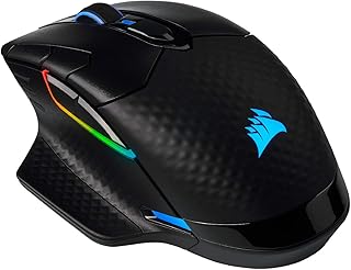 Corsair Dark Core RGB Pro, беспроводная оптическая игровая мышь для FPS/MOBA игр с технологией SLIPSTREAM, черная, с RGB-подсветкой, 18000 DPI, оптическая, CH-9315411-NA