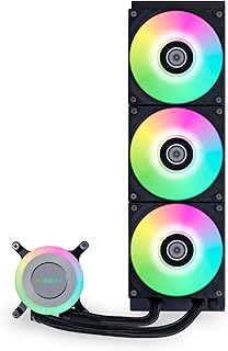 Система жидкостного охлаждения Lian Li Galahad II Lite с 360-мм RGB вентиляторами – AIO для охлаждения процессора, настраиваемый блок насоса с ARGB-подсветкой, малошумный гидравлический подшипник, сменная крышка и 28-мм PBT вентилятор для LGA 1700/1851/AM5/4 (GA2L36RB)